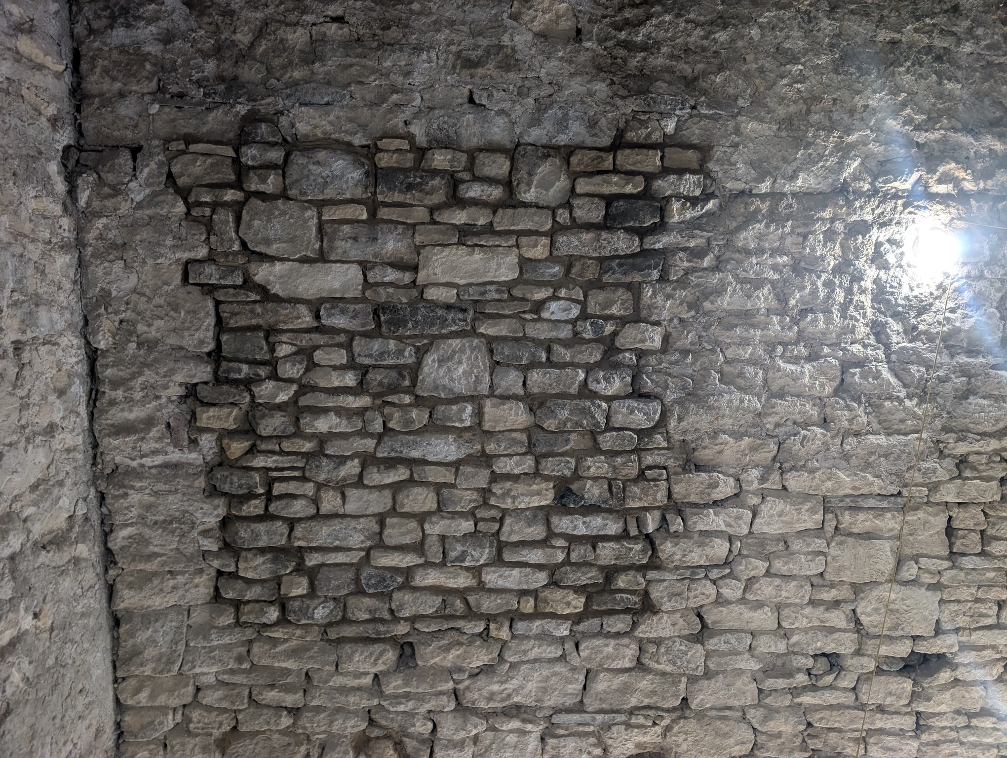 Stonework after repair