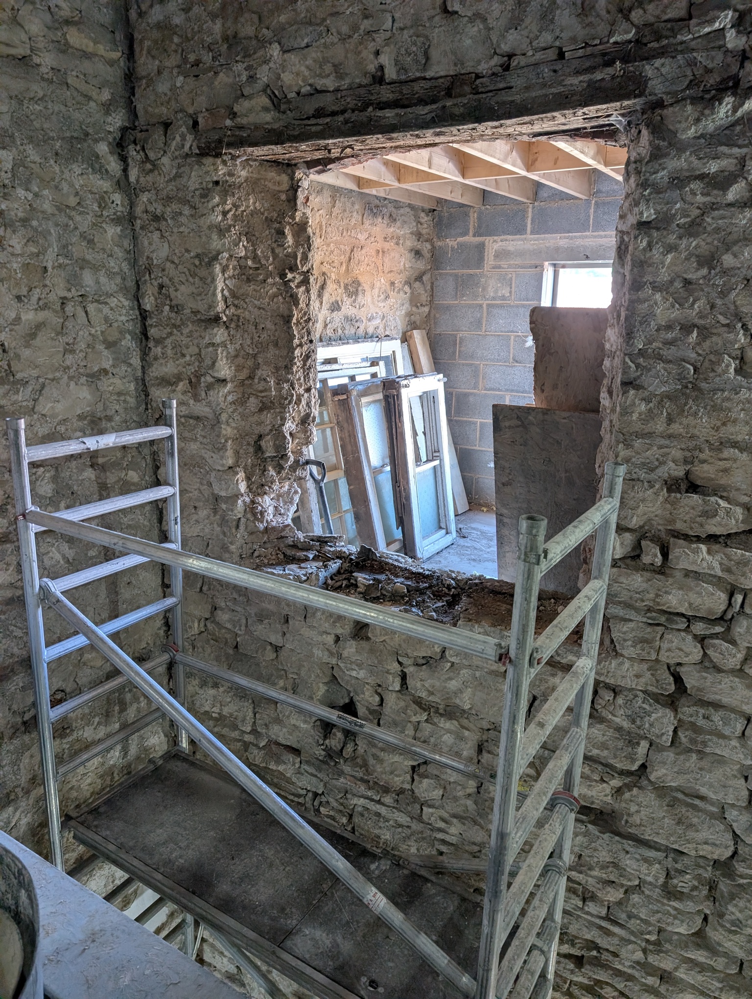 Stonework before repair