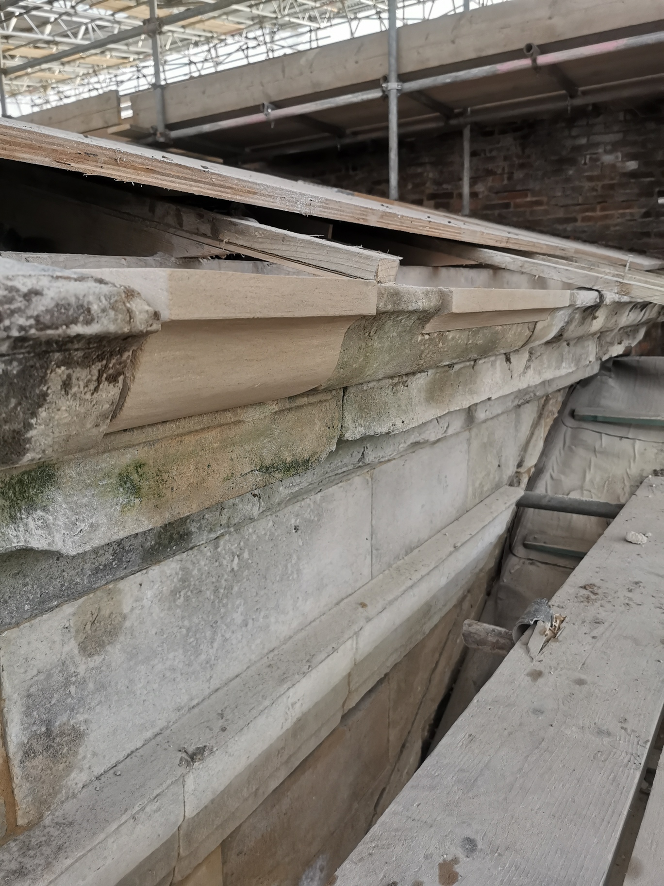 New stone indent fitted into existing masonry